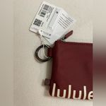 Lululemon  NWT Clippable Card Pouch Burgundy Wristlet Photo 4