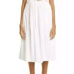 Kika Vargas NWT Mabel Cutout Stretch Cotton Midi White Dress Women's Size Small Photo 2