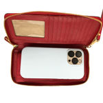 Michael Kors  Leather Jet Set Travel Continental Wallet Wristlet Lg Cherry Office Photo 3