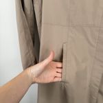 Sanyo New York Beige Trench Lightweight Over Coat Hooded Pockets Womens Medium? Tan Photo 3
