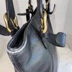 Guess RARE Vintage Genuine Leather Black Leather Bucket Tote Shoulder Bag Purse Photo 7