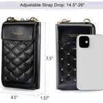 Montana West  Quilted Style Small Crossbody Cell Phone Purse/Bag black Photo 1