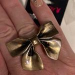 Playboy New! Large Gold  BowTie Ring. Size 7 Photo 3
