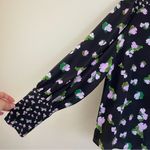 Tanya Taylor  Susan Silk Top With Neck Tie In Brushed Floral Size 8 Photo 4