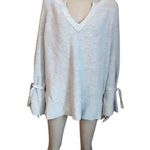 Aerie Light Grey Long Sleeve V Neck Sweater Photo 1