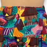 Vintage Handmade Skirt Colorful Blue Green Ethnic Village Elastic Waist Maxi Size M Photo 4