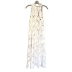 Holly Shae Eyelet Lace Neck Tie Maxi Dress Women's XS/M White Boho Resortwear Size undefined Photo 4
