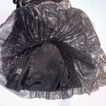 Geisha Designs Sequin One Shoulder Black Velvet Bow Mini cocktail party Dress Silver Size 14 Photo 10