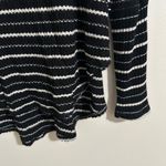 Free People  Women's M Striped Drippy Thermal Knit Cowl Neck Top Shirt OB455608 Photo 2