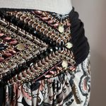 Venus Paisley Low Rise Gypsy Boho Festival Maxi Skirt Size M Photo 4