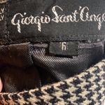 Houndstooth GIORGIO SANT.ANGELO 100% Wool Black & White  Circle Skirt-6 Photo 7