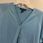 Lands' End 2 Piece Baby Blue Tank Top and Open Cardigan Set Photo 2