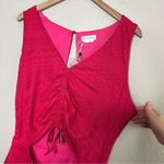 Lovers + Friends Sharon hot pink cut out sleeveless jumpsuit size XL chevron Photo 3