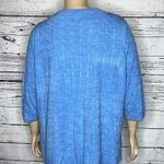 Avenue NWT Size 26/28 Blue Lightweight Cableknit V Photo 2