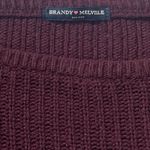 Brandy Melville Scoop Neck Maroon Knit Wool Long Sleeve Sweater Pullover Small Photo 5