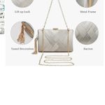 CLUTCH TASES CROSSBODY WEDDING PURSES EVENING Silver Photo 3