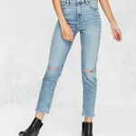 Urban Outfitters BDG Girlfriend High Rise Distressed Jeans w/ Paint Splatter Photo 0