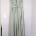 David's Bridal AW Bridal Gwyneth Bridesmaid Prom Formal Wedding Guest Dress, 12, Sage Green Photo 3