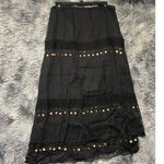 VINTAGE 90s SPENSER JEREMY BLACK MAXI LONG SKIRT‎ SIZE 10 100% Silk Shell Photo 0