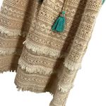 Gypsy  Queen Dress Boho Lace Crochet Fringe Cream S/M Photo 2