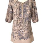 Soft Surroundings  Tunic Top Zip Front Blouse Paisley Size Medium Photo 0