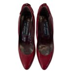 Stuart Weitzman  Mr. Seymour Burgundy Red Retro 90s Bow Croc High Heels Size 7 Photo 2