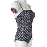 Old Navy black floral one piece swimsuit adjustable straps summer swimwear Photo 1