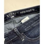 Lee  Riders Mid Rise Straight Dark Wash Stretch Denim Jeans Women’s Size 12 P Photo 4