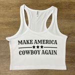 Make America Cowboy Again Tank Top White Size M Photo 0