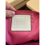 Coach Poppy Glam Tote Pink Stamped C Print Signature Canvas 23377 Photo 5