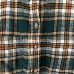 American Eagle Cropped Flannel Button Front Top, Medium Photo 3