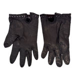 Antique Vintage Women's Real Kid Leather Gloves Made in France Black Sz 7 Photo 1