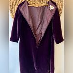 Talbots Silk Blend Eggplant Purple Velvet Shift Dress Size 10 Photo 4