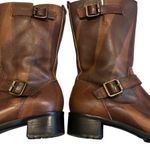 Bass “Rustic” Two Tone Mid Calf Buckle Strap Boot Size 6 Photo 7