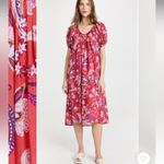Sundry Nwot red  Floral Puff Sleeve Dress classic cotton spring formal boho $198 Photo 1