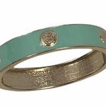Cuff Bracelet, Gold Tone, Mint Green Photo 0