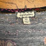 Eyeshadow Black Floral Print Crochet Hook Front Cropped Top XS Photo 2