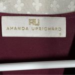 Amanda Uprichard Maroon Silk Long Sleeve Wrap Front Top Photo 1