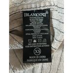 [BLANKNYC] Women XS Pinstripe Linen Asymmetric Drape Front Jacket Blazer Neutral Tan Photo 5