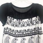 Bila Short Sleeve Floral Swing Top Size S Black Photo 6