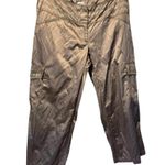 Cache Satin Expresso Coin Embellished Crop Pant New Metallic Kissed New $118 NWT Photo 10