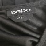 Bebe NWT  701782A Mesh Long Sleeve Vneck Illusion Midi Dress Black Size Large Photo 6