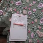 Mac Duggal  Green Multicolor Embroidered V Neck Cap Sleeve Midi Dress 35104 Photo 13