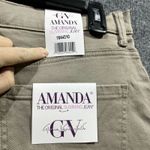 Gloria Vanderbilt  Amanda Jeans Women 18S Khaki Denim Cotton Stretch Straight Leg Photo 7