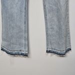 Sea New York Women's High Rise Flare Light Wash Jeans Raw Hem Size 2 100% Cotton Blue Photo 3