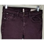 Rag and Bone /JEAN The Skinny Jeans 26 Denim Slim Bodycon Wine Burgundy Oxblood Photo 3