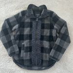 Abercrombie & Fitch  Sherpa checkered plaid zip up sweatshirt jacket xxs Photo 0