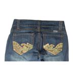 Cruel Girl Juniors CRUEL CAMRYN Camo Stud Detail Dark Denim Low Rise Boot Cut Stretch Sz 5S Photo 5