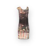 new Ostwald Helgason ➤ Edgy Silk Rip Print Dress ➤ Asymmetrical Sleeves ➤ Color Pink Size XS Photo 12