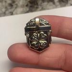 Gold Tone Four Leaf Clover Shamrock Brooch Tack Pin Photo 3